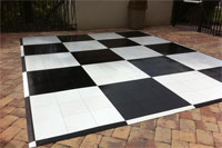 checkered dance floor
